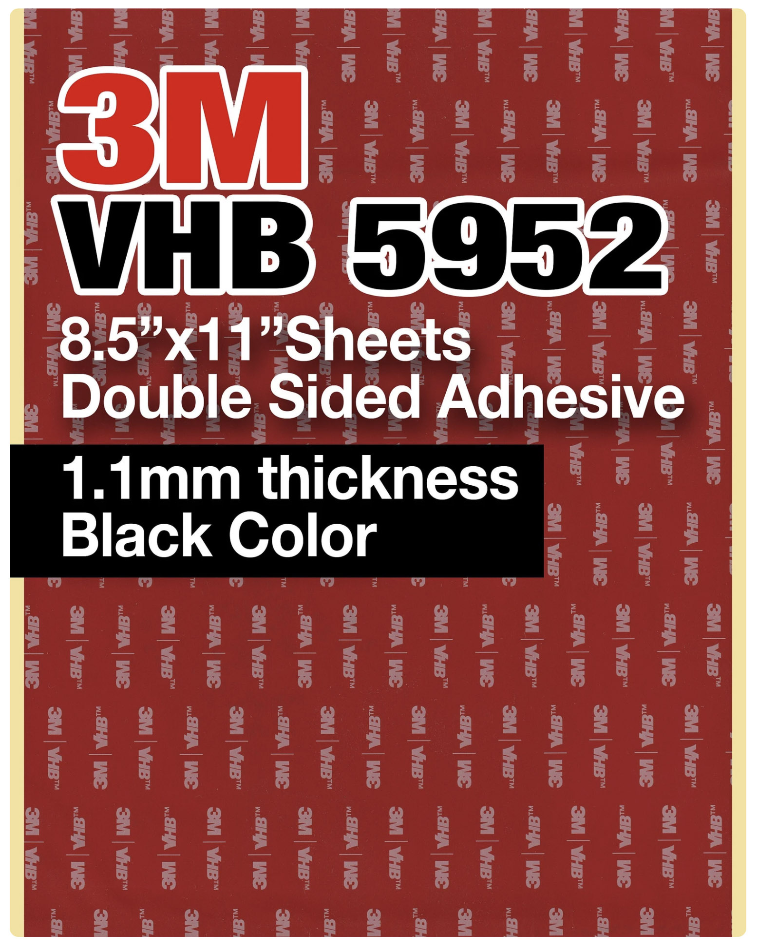 3m double clearance sided sheet